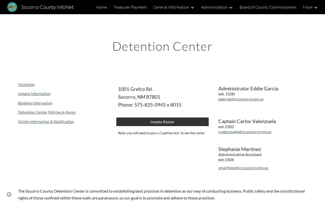 Socorro County warrant records detention center bonding information
