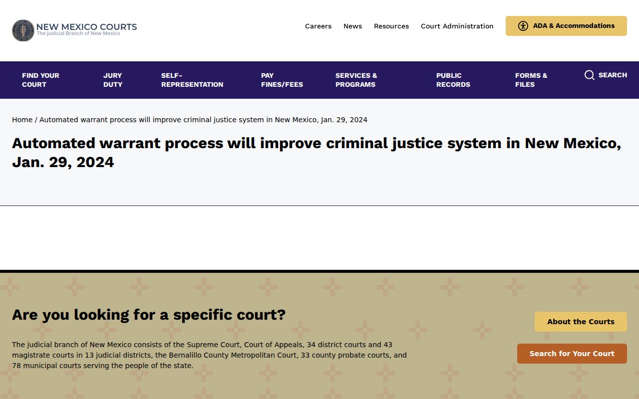 Socorro County warrant records statewide warrant automation